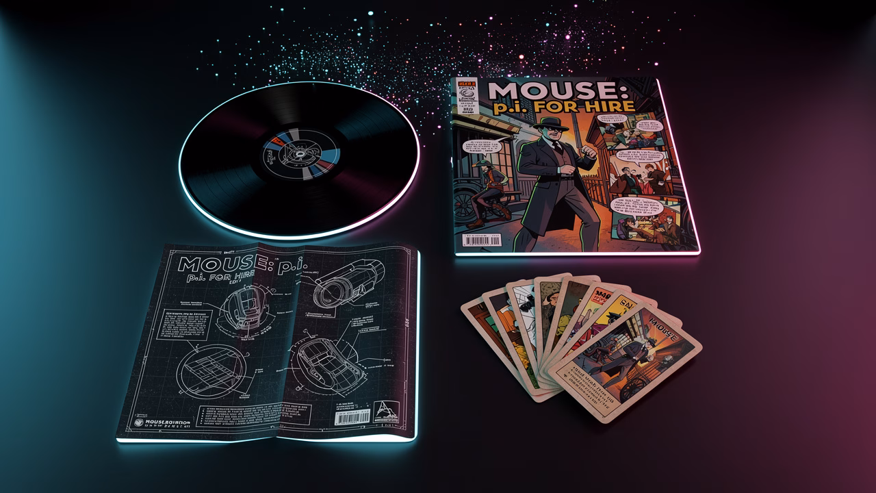MOUSE: p.i. For Hire – edycja Mouseburg Edition z płytą winylową, komiksem i kartami baseballowymi trafi do sprzedaży